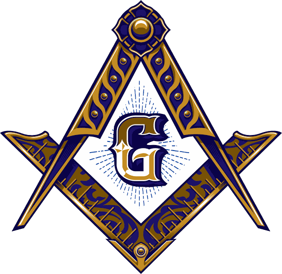 Square and compasses with the letter G, the emblem of Freemasonry